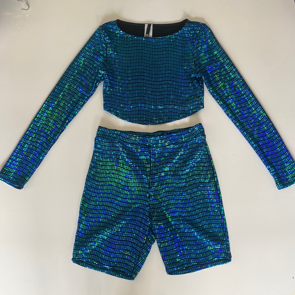 Metallic Two Piece Formal Wear